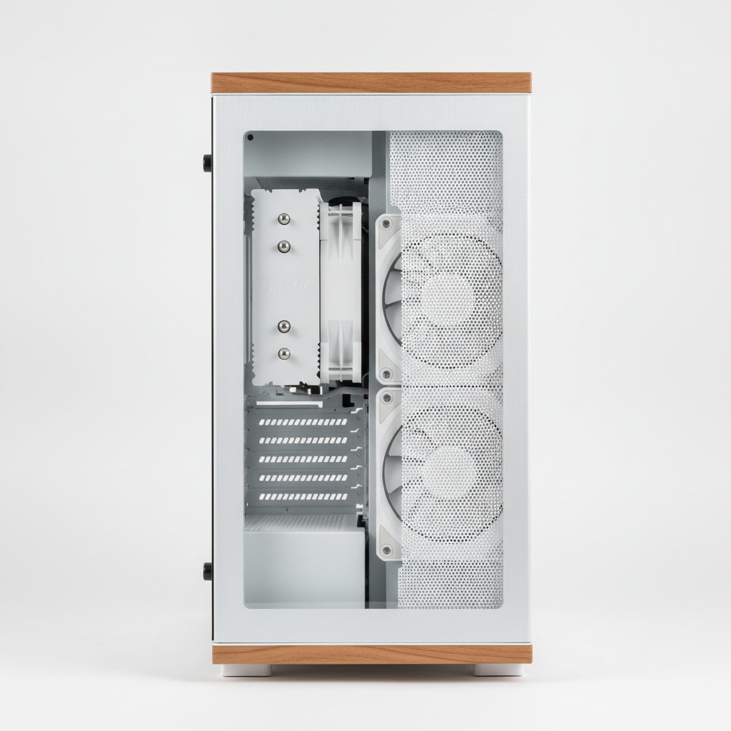 Корпус Lian Li A3 White/Wooden (G99.A3W-WD.00) Без БП