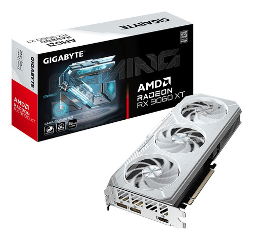 Відеокарта GIGABYTE AMD Radeon RX 9060 XT 16G GAMING OC (GV-R9060XTGAMING OC-16GD) (GDDR6, 128 bit, PCI-E v5.0 x16) — Обсяг відеопам’яті 16 Гб для ігор