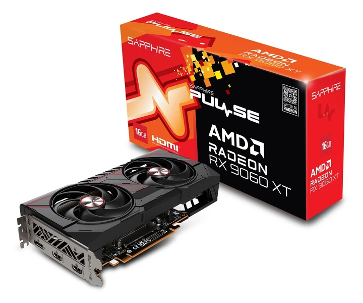 Видеокарта Sapphire AMD Radeon RX 9060 XT 16GB PULSE (11350-03-20G) (GDDR6, 128 bit, PCI-E v5.0 x16) — Наличие 16 ГБ видеопамяти