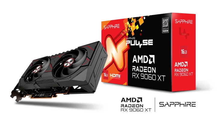 Видеокарта Sapphire AMD Radeon RX 9060 XT 16GB PULSE (11350-03-20G) (GDDR6, 128 bit, PCI-E v5.0 x16) — Максимальное разрешение 7680x4320