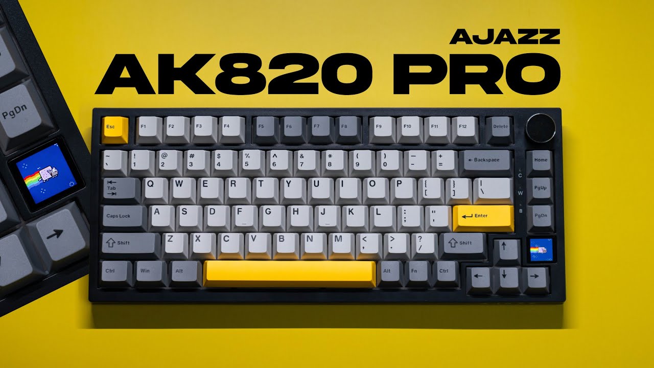 Клавиатура Ajazz AK820 PRO 75% Exploded Gift Switch Black RGB (AK820PRO-G-BGY) — Беспроводное подключение для удобства использования