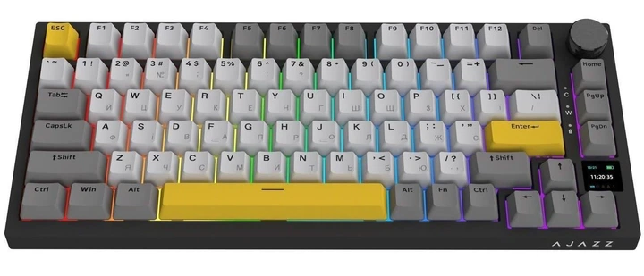 Клавиатура Ajazz AK820 PRO 75% Exploded Flying Fish Switch Black RGB (AK820PRO-FF-BGY)