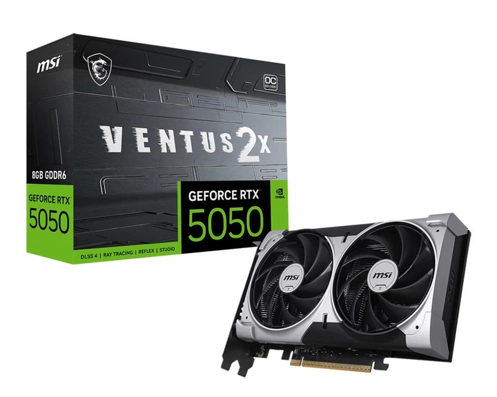 Видеокарта MSI RTX 5050 8G VENTUS 2X OC (RTX 5050 8G VENTUS 2X OC) (GDDR6, 128 bit, PCI-E v5.0 x16) — Графический чип RTX 5050: основные характеристики