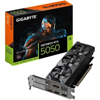 Видеокарта Gigabyte RTX 5050 8G OC Low Profile (GV-N5050OC-8GL) (GDDR6, 128 bit, PCI-E v5.0 x16) — Объем видеопамяти 8 ГБ для игр