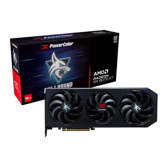 Видеокарта PowerColor AMD Radeon RX 9070 XT 16GB Hellhound (RX9070XT 16G-L/OC) (GDDR6, 256 bit, PCI-E v5.0 x16) — Тип памяти GDDR6: скорость и энергоэффективность
