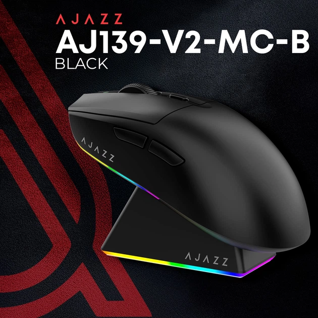 Мышь Ajazz AJ139 V2 MC Black (AJ139-V2-MC-B) — Максимальное разрешение 12000 dpi