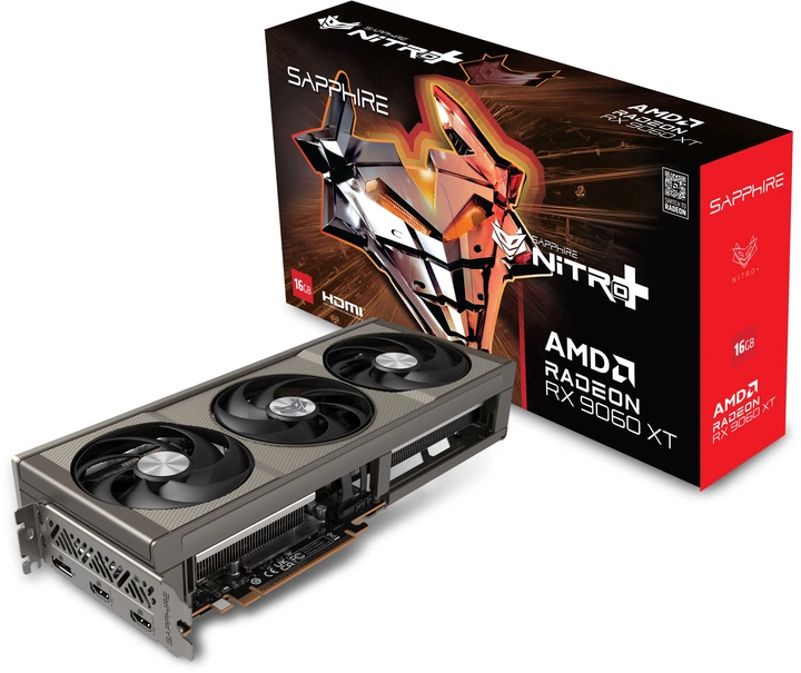 Видеокарта Sapphire AMD Radeon RX 9060 XT 16GB NITRO+ (11350-01-20G) (GDDR6, 128 bit, PCI-E v5.0 x16)