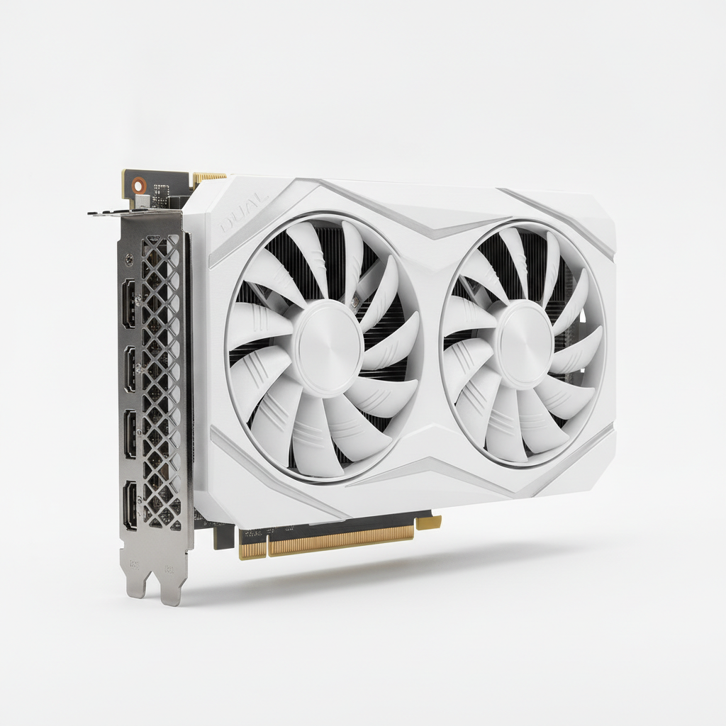 Видеокарта ASUS AMD Radeon RX 9060 XT 16GB Dual White (DUAL-RX9060XT-16G-WHITE) (GDDR6, 128 bit, PCI-E v5.0 x16)
