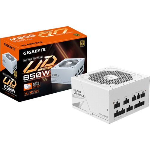 Блок питания GIGABYTE UD850GM PG5 V2 850W 80+ Gold White (GP-UD850GM PG5 V2 ICE) — Сертификация 80 PLUS Gold для эффективности