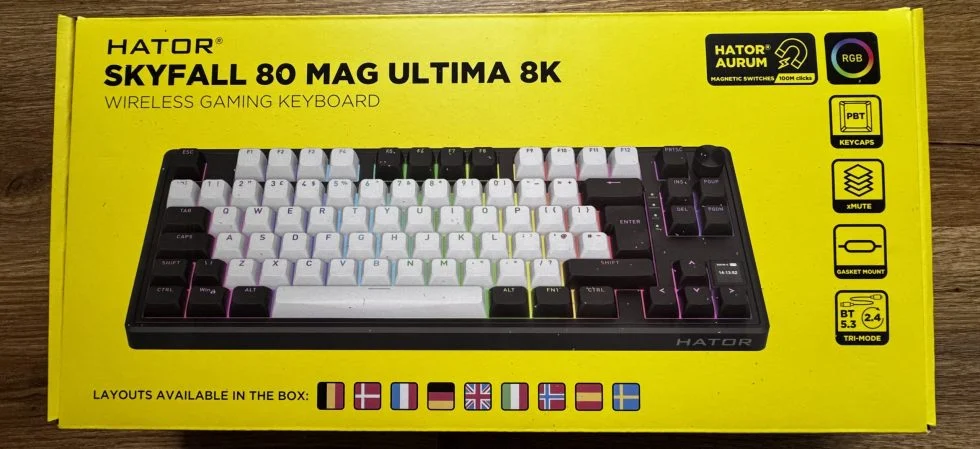 Клавиатура HATOR Skyfall 80 MAG ULTIMA 8K Magnetic Wireless White Black (HTK3880UA) — Комбинированное подключение для гибкости использования