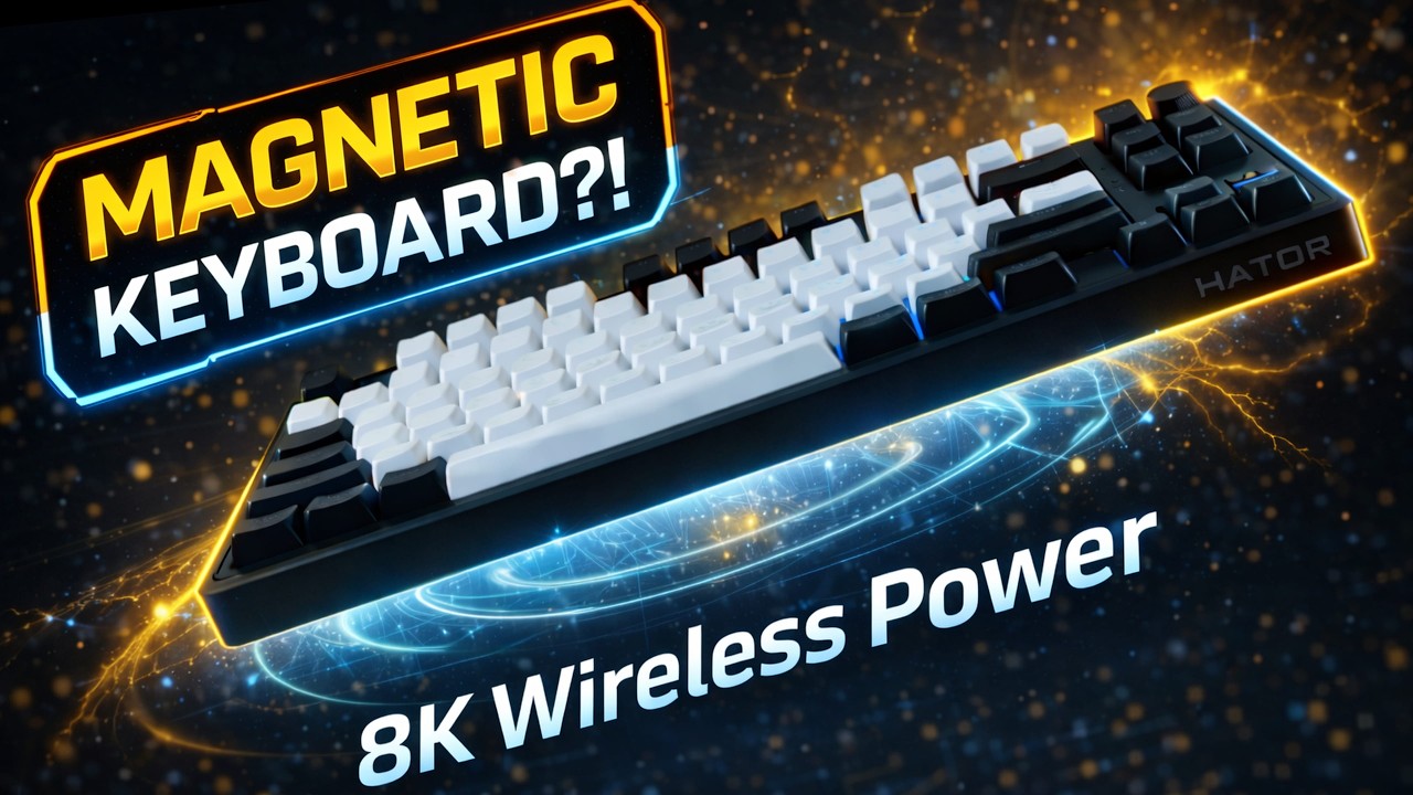 Клавиатура HATOR Skyfall 80 MAG ULTIMA 8K Magnetic Wireless White Black (HTK3880UA) — Магнитные клавиши для точного набора
