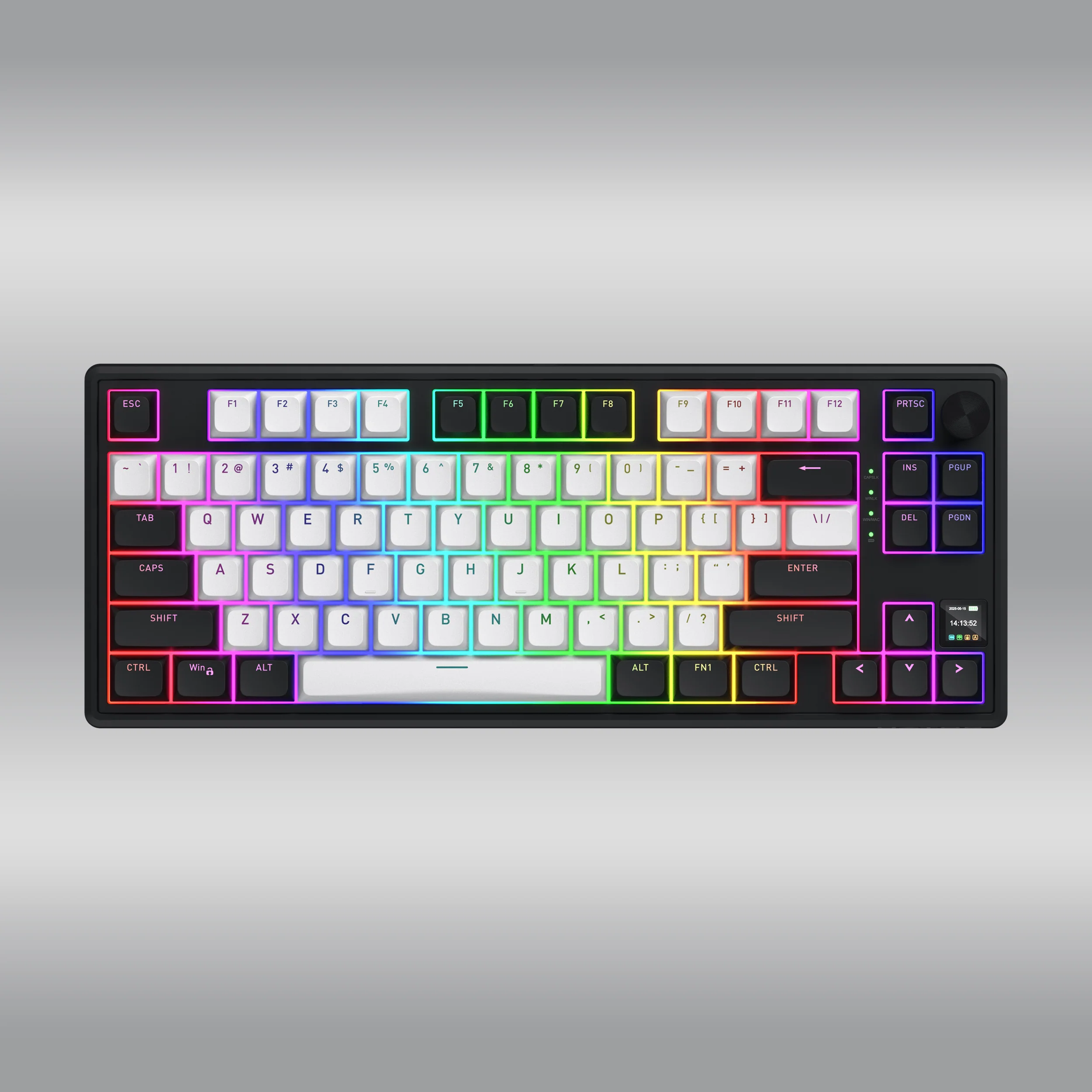 Клавиатура HATOR Skyfall 80 MAG ULTIMA 8K Magnetic Wireless White Black (HTK3880UA) — Яркая RGB подсветка клавиш