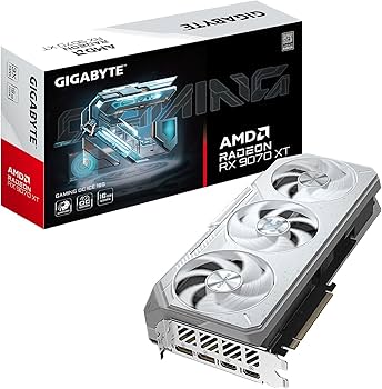 Відеокарта GIGABYTE AMD Radeon RX 9070 XT 16GB GAMING OC ICE (GV-R907XGAMINGOCICE-16GD) (GDDR6, 256 bit, PCI-E v5.0 x16) — Інтерфейс PCI-E 5.0 x16 для максимальної швидкості передачі даних