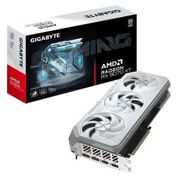 Видеокарта GIGABYTE AMD Radeon RX 9070 XT 16GB GAMING OC ICE (GV-R907XGAMINGOCICE-16GD) (GDDR6, 256 bit, PCI-E v5.0 x16)