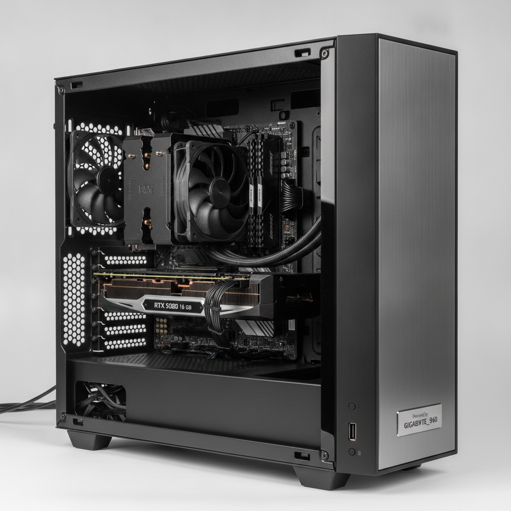 Комп'ютер Powered by Gigabyte_960 (RTX 5080 16 Гб, Ryzen 7 9800X3D, DDR5 32 Гб, SSD 500 Гб.) — 8 ядер: багатозадачність і швидкість обробки