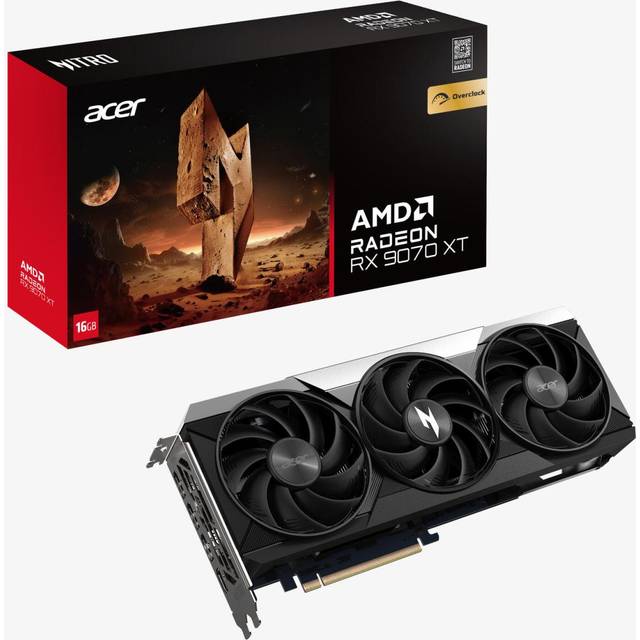 Відеокарта Acer AMD Radeon RX 9070 XT 16GB PREDATOR BIFROST OC (DP.Z4FWW.P01) (GDDR6, 256 bit, PCI-E v5.0 x16) — 16 ГБ відеопам'яті для складних задач