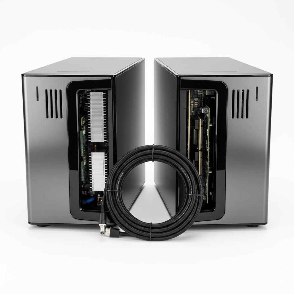 Бандл PNY NVIDIA DGX Spark Bundle EU (2 шт.) + Сable 20-Core Arm/128GB LPDDR5x/4TB SSD/NVIDIA Blackwell Superchip/NV DGX OS (DGXSPARKFE2PK-EU-KIT)