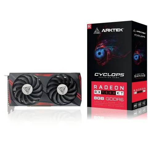 Видеокарта ARKTEK AMD Radeon RX 7600 XT 8GB 128Bit Dual Fan (AKR7600XTD6S8GH1) (GDDR6, 128 bit, PCI-E v4.0 x8) — Память GDDR6 для быстрой обработки графики
