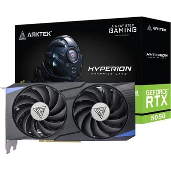 Видеокарта Arktek RTX 5050 8GB Dual Fan (AKN5050D6S8GH1) (GDDR6, 128 bit, PCI-E v5.0 x16) — Объем видеопамяти 8 ГБ для игр