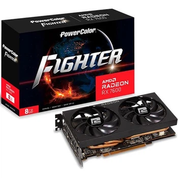 Відеокарта PowerColor AMD Radeon RX 7600 8GB Fighter V2 (RX 7600 8G-F/V2) (GDDR6, 128 bit, PCI-E v4.0 x8) — Інтерфейс PCI-E v4.0 x8 для швидкої передачі даних