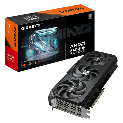 Відеокарта GIGABYTE AMD Radeon RX 9070 12GB GRE GAMING OC (GV-R907GREGAMING OC-12GD) (GDDR6, 192 bit, PCI-E v5.0 x16) — Пам'ять GDDR6 для швидкої обробки графіки