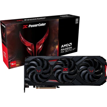 Відеокарта PowerColor AMD Radeon RX 9070 12GB GRE Hellhound (RX9070GRE 12G-L/OC) (GDDR6, 192 bit, PCI-E v5.0 x16) — Інтерфейс PCI-E v5.0 x16 для швидкої передачі даних