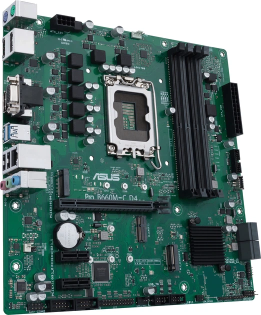 Материнская плата ASUS PRO B660M-C D4-CSM (PRO B660M-C D4-CSM) (Socket 1700, Intel B660, Micro-ATX) — Socket 1700: совместимость с современными процессорами Intel
