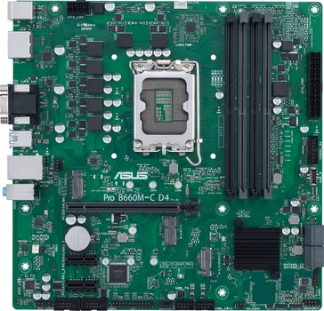 Материнская плата ASUS PRO B660M-C D4-CSM (PRO B660M-C D4-CSM) (Socket 1700, Intel B660, Micro-ATX)