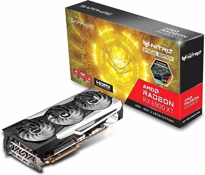 Видеокарта Sapphire AMD Radeon RX 6900 XT 16G Special Edition Nitro+ (11308-03-20G) (GDDR6, 256 bit, PCI-E v4.0 x16) Б/у