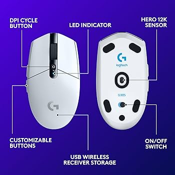 Беспроводная мышь Logitech G305 Lightspeed Wireless Black (910-005282) — Оптимизация для игрового использования