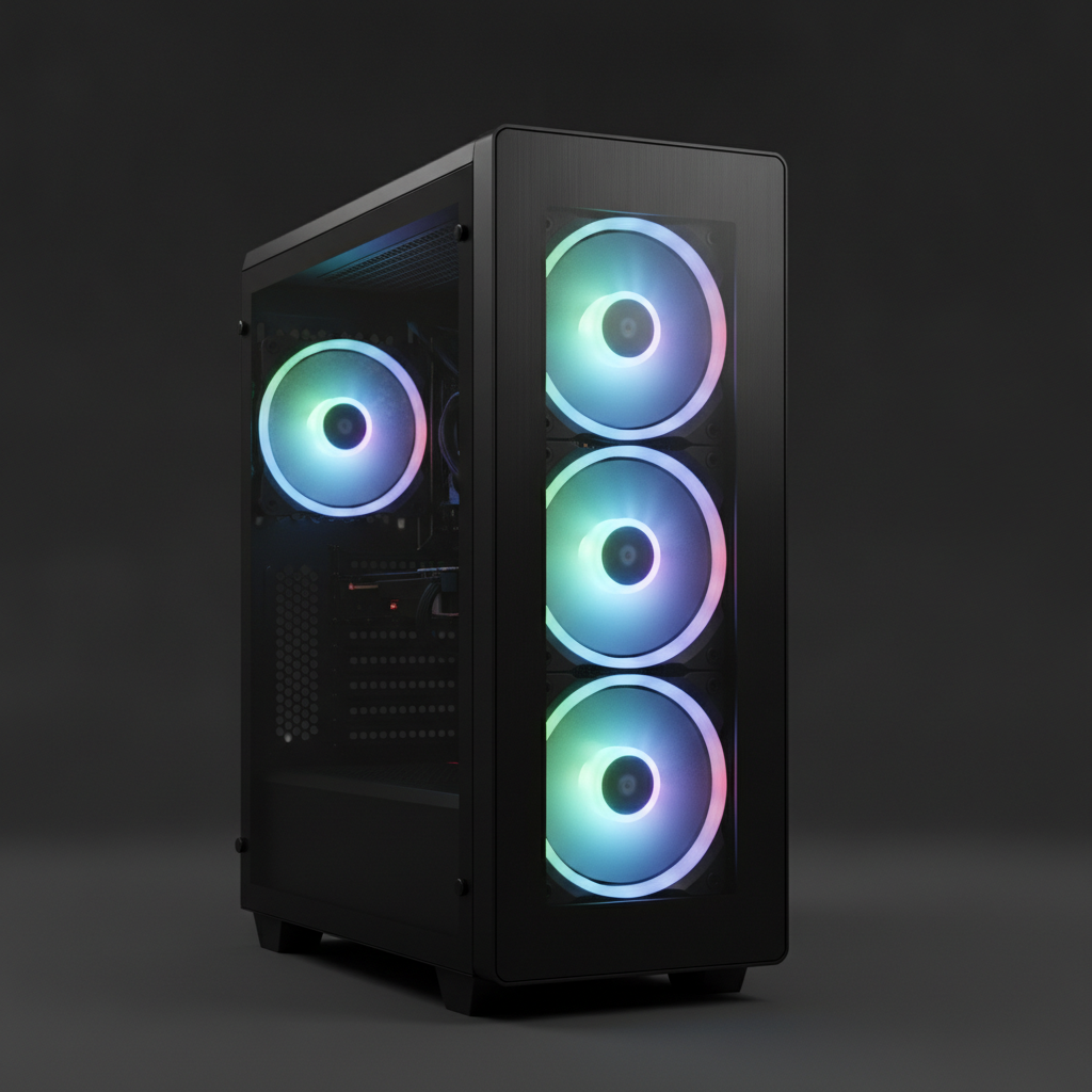 Корпус Darkflash DK351 BLACK ATX 4x120 ARGB Fans (DK351 BLACK) Без БП — Ігровий корпус з ARGB підсвіткою