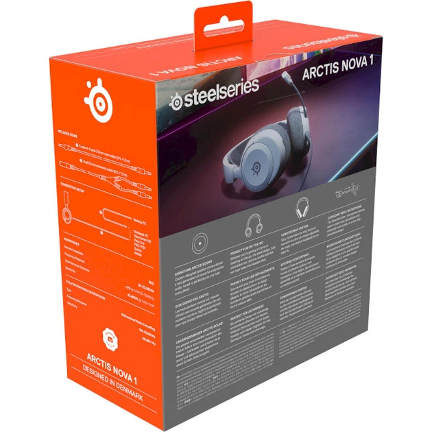 Ігрова гарнітура SteelSeries Arctis Nova 1 White (61607)