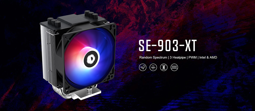 Кулер для процесора ID-Cooling SE-903-XT 1700 am5 (SE-903-XT) — Алюмінієвий радіатор для ефективного охолодження