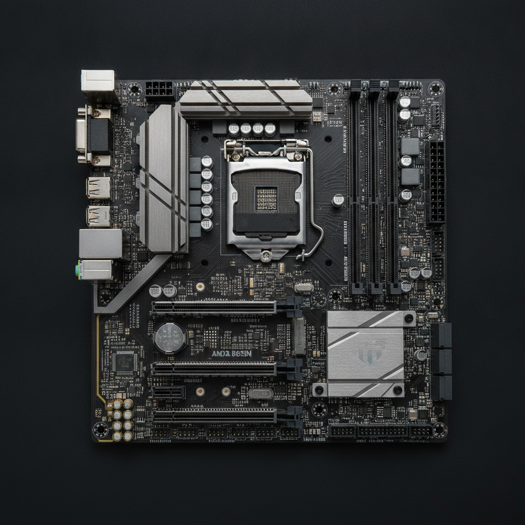 Материнская плата ASUS TUF GAMING B650M-PLUS (TUF GAMING B650M-PLUS) (Socket AM5, AMD B650, Micro-ATX) — Чипсет AMD B650 для стабильной работы