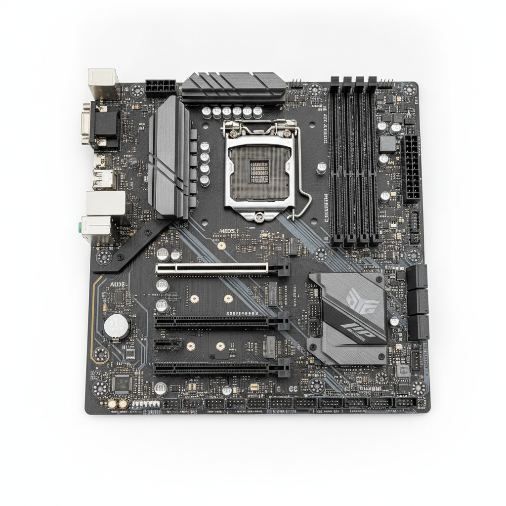 Материнська плата ASUS TUF GAMING B650M-PLUS (TUF GAMING B650M-PLUS) (Socket AM5, AMD B650, Micro-ATX) — Чипсет AMD B650 для стабільної роботи