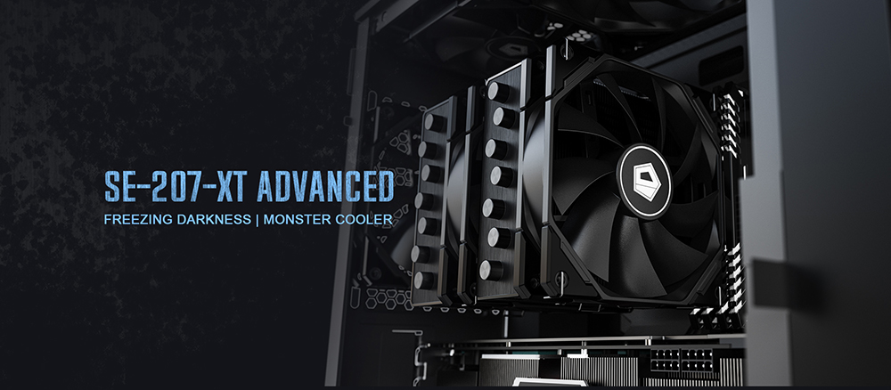 Кулер для процесора ID-Cooling SE-207-XT Advanced Black 1700 (SE-207-XT Advanced Black) — Два вентилятори для ефективного охолодження