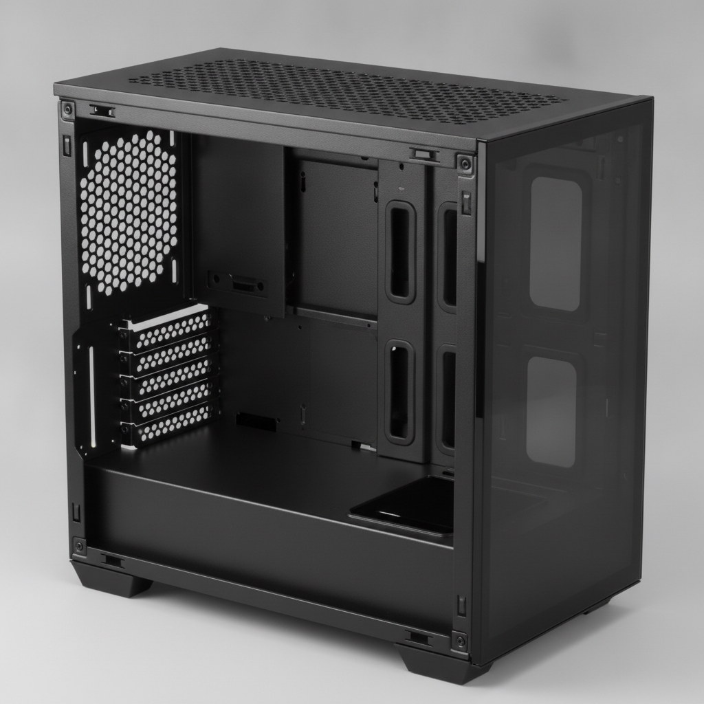 Корпус Vinga CS210B (CS210B) Без БП — Midi-Tower корпус із просторим внутрішнім простором