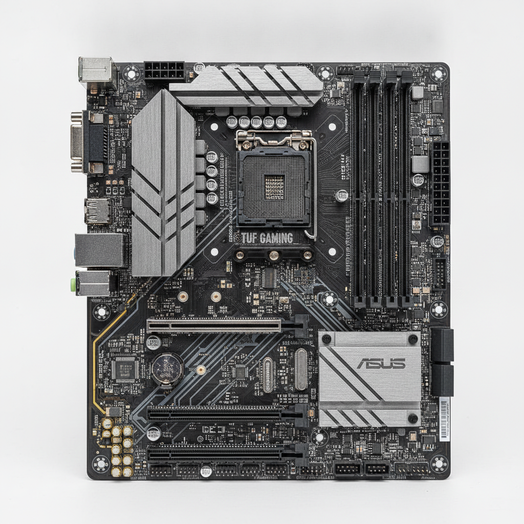 Материнская плата ASUS TUF GAMING B550M-Plus (TUF Gaming B550M-Plus) (Socket AM4, AMD B550, Micro-ATX) — Micro-ATX форм-фактор для компактных систем