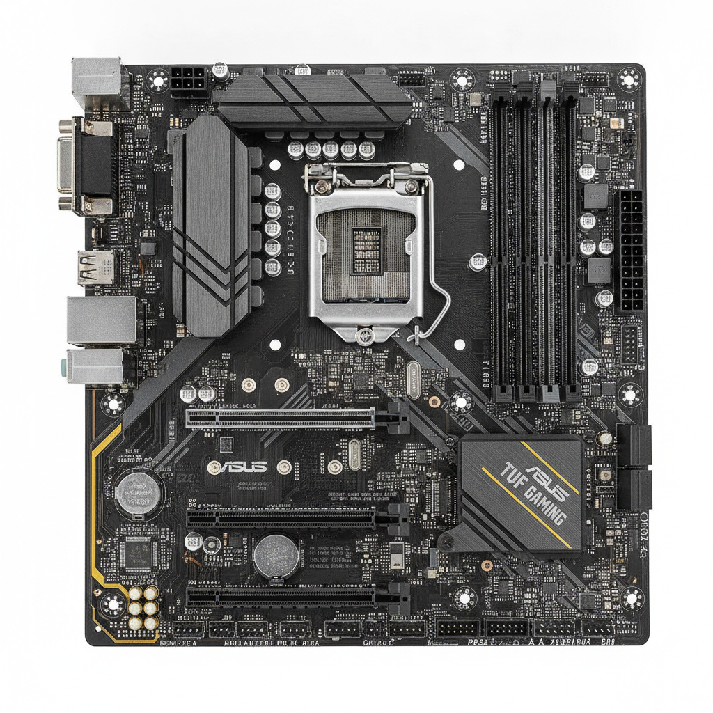 Материнская плата ASUS TUF GAMING B550M-Plus (TUF Gaming B550M-Plus) (Socket AM4, AMD B550, Micro-ATX) — Оптимизация для игровых систем и сети