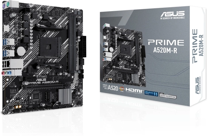 Материнская плата ASUS PRIME A520M-K (Prime A520M-K) (Socket AM4, AMD A520, Micro-ATX) — Micro-ATX форм-фактор: компактность и совместимость