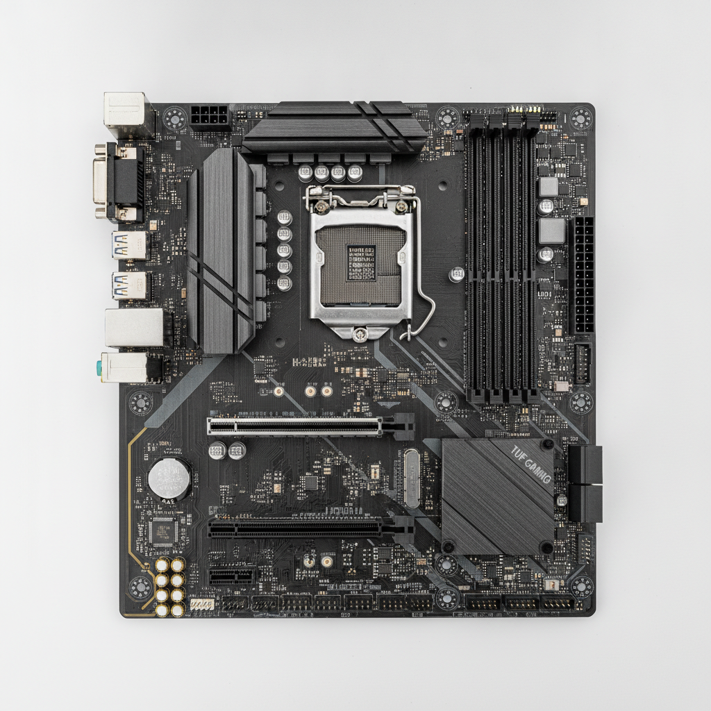 Материнская плата ASUS TUF GAMING B450-Plus II (TUF Gaming B450-Plus II) (Socket AM4, AMD B450, ATX) — Форм-фактор ATX для расширенных возможностей системы