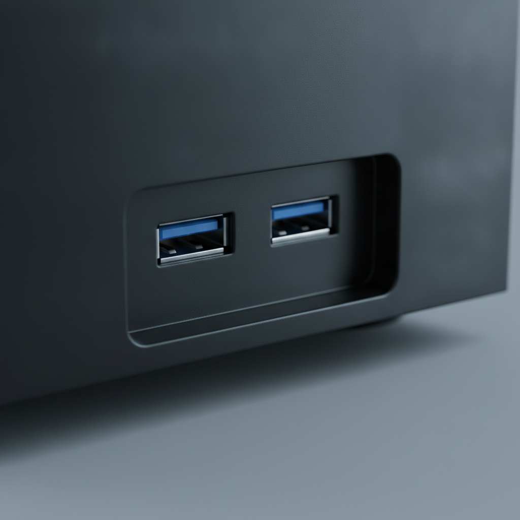 Корпус Vinga Cobalt (Cobalt) — Порти USB 2.0 та USB 3.0 для підключень