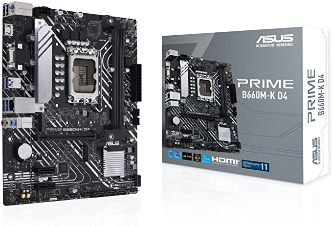 Материнская плата ASUS PRIME B660M-K D4 (PRIME B660M-K D4) (Socket 1700, Intel B660, Micro-ATX) — Поддержка оперативной памяти до 64 ГБ