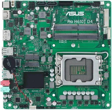 Материнская плата ASUS PRO H610T D4-CSM (PRO H610T D4-CSM) (Socket 1700, Intel H610, Mini-ITX)