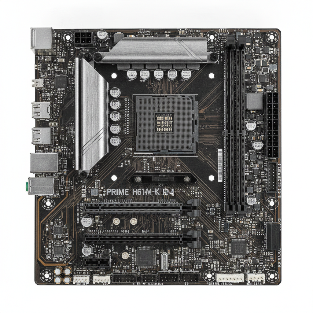 Материнская плата ASUS PRIME H610M-K D4 (PRIME H610M-K D4) (Socket 1700, Intel H610, Micro-ATX) — Micro-ATX форм-фактор для компактных систем