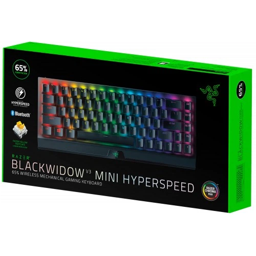 Клавиатура Razer BlackWidow V3 Mini Hyperspeed Yellow Wireless Black (RZ03-03890700-R3R1) — Компактный формат для удобства использования