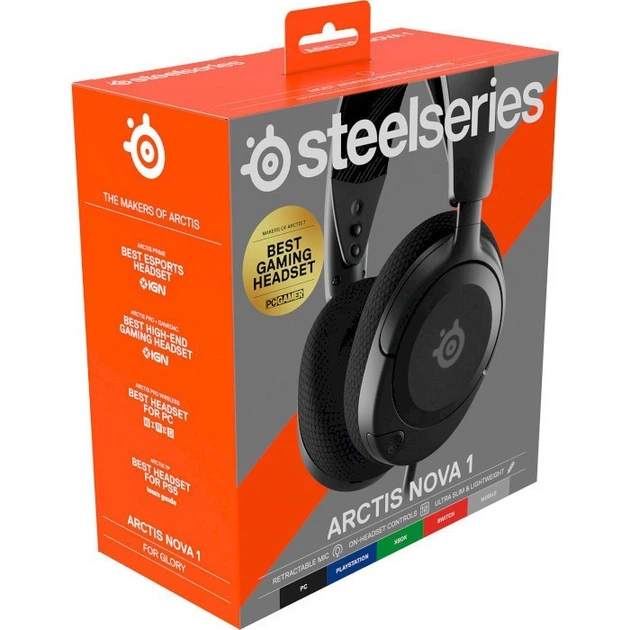 Ігрова гарнітура SteelSeries Arctis Nova 1 Black (61606) — Геймерська гарнітура для ігор високої якості