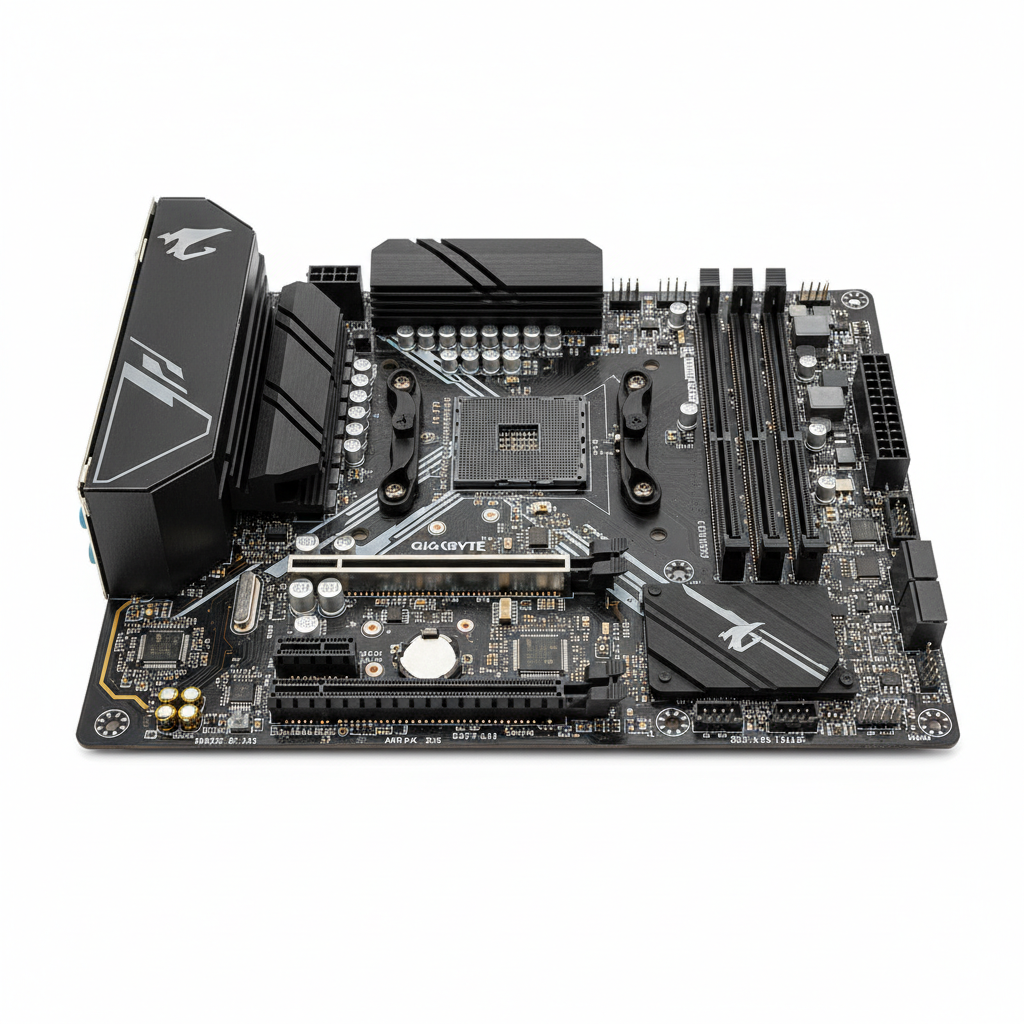 Материнська плата GIGABYTE B550M Aorus Elite (B550M AORUS ELITE) (Socket AM4, AMD B550, Micro-ATX) — Micro-ATX форм-фактор для компактних систем