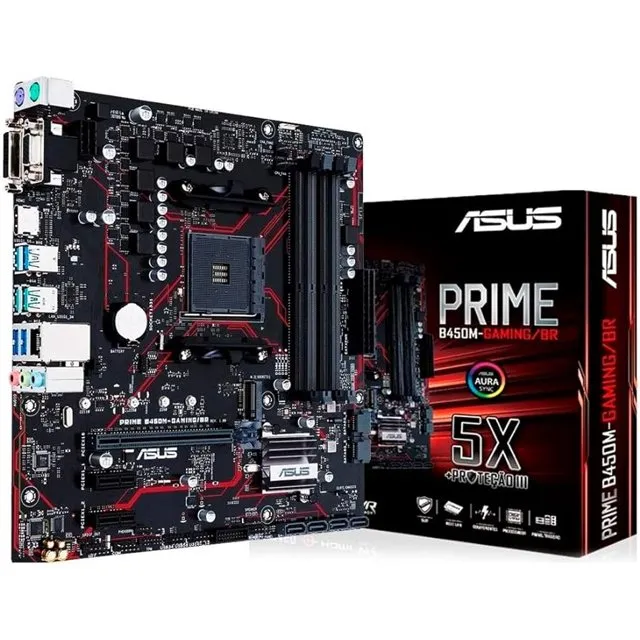 Материнская плата ASUS PRIME B450M-K II (Prime B450M-K II) (Socket AM4, AMD B450, Micro-ATX) — Micro-ATX форм-фактор для компактных систем