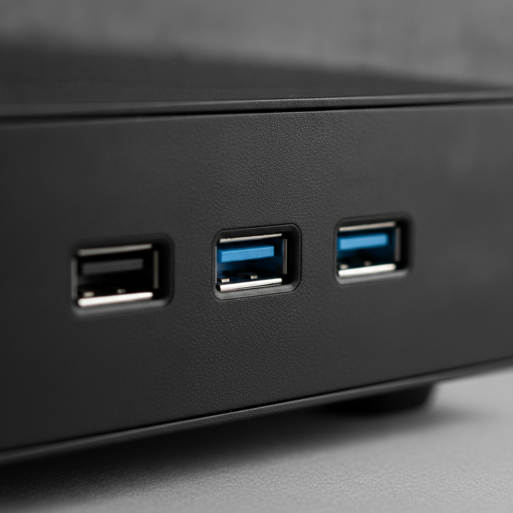 Корпус QUBE CARNIVAL Black (CARNIVAL_FCNU3) — Порты USB 2.0 и USB 3.0 для подключений